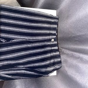 Brandy Melville black and grey stripped pants